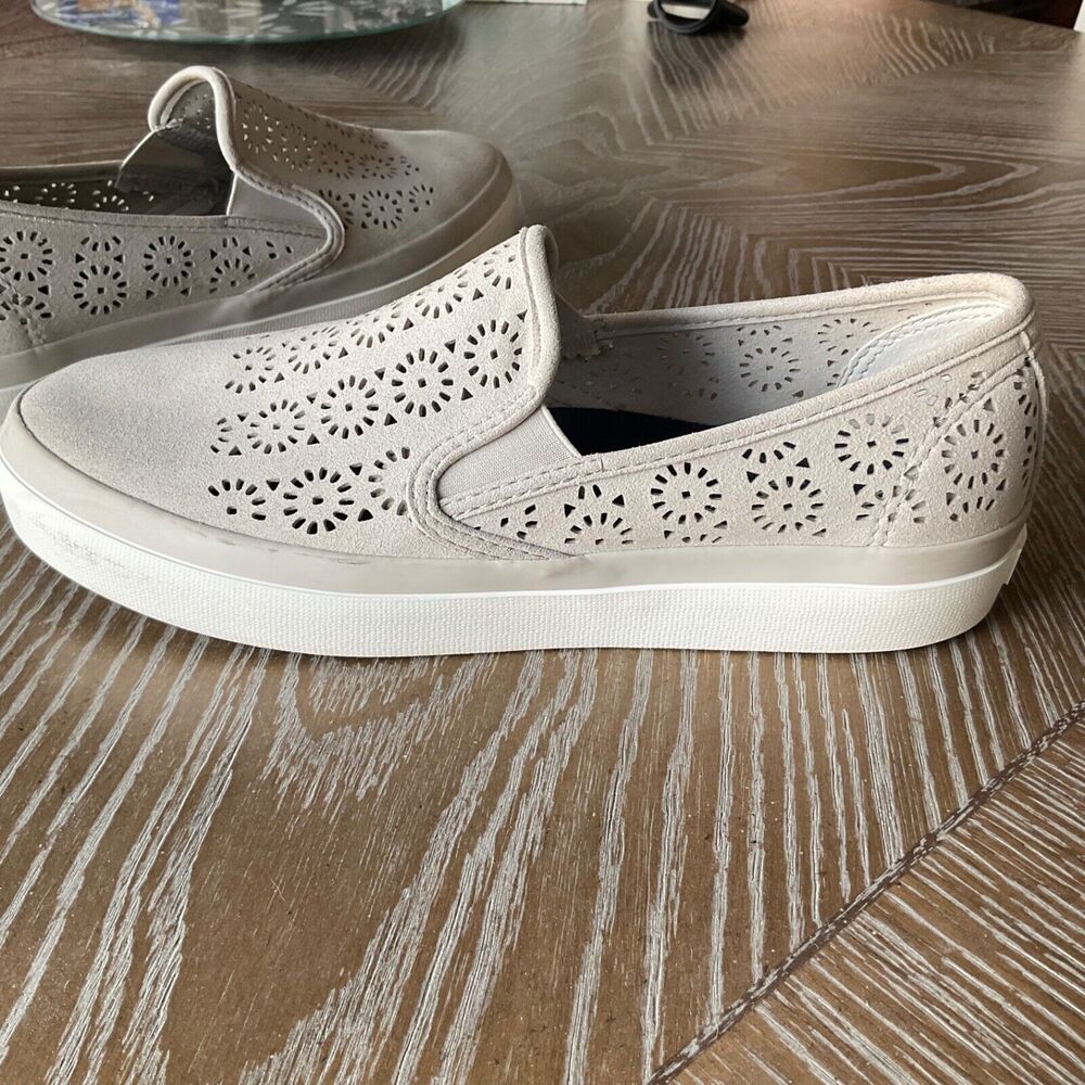 Sperry Seaside Perforated Gray Slip-on Sneaker Womens 9M EUC - Picture 7 of 15